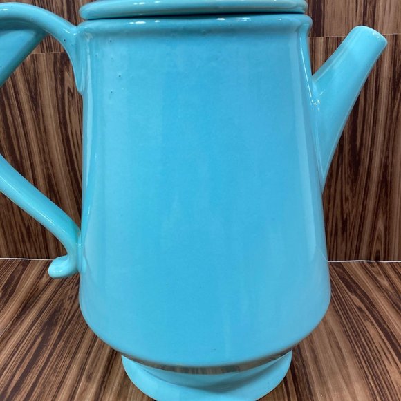 Vintage Turquoise McCoy Cookie Pot, Cookie Jar - Picture 6 of 13